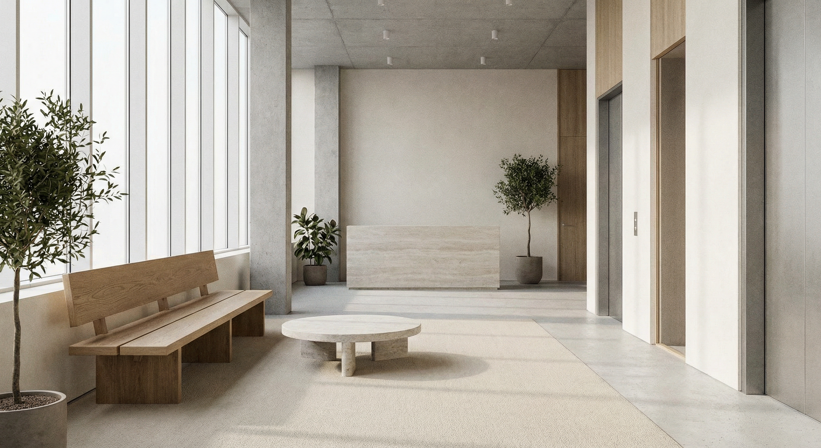 Modern minimalist workspace